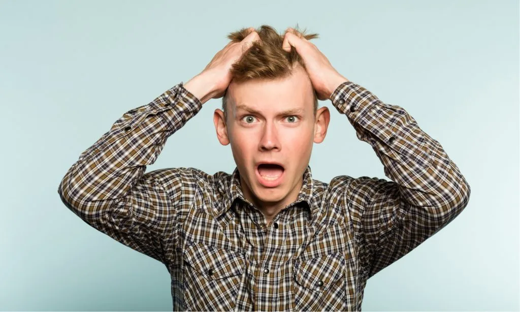 Realising you are locked out of the house at night
